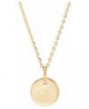 'Caption This' 13 mm Disc Pendant Necklace in 14K Yellow Gold-Plated Sterling Silver, 14" + 2" + 2 $43.35 Necklaces