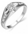 Women Ring Delicate Shiny Copper Rhinestone Embedded Wedding Ring for Party finger rings for women US 9 Golden $2.99 Rings