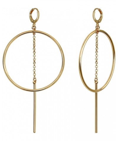 Dangle Hoop Earrings for Women, 14k Gold/Silver Plated High Polished Cute & Aesthetic Earrings for Women Gold-02 $9.85 Earrings