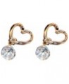 TraveT Dangle Drop Earrings Heart Shape Round Stud Ear Drop Earrings $3.53 Earrings
